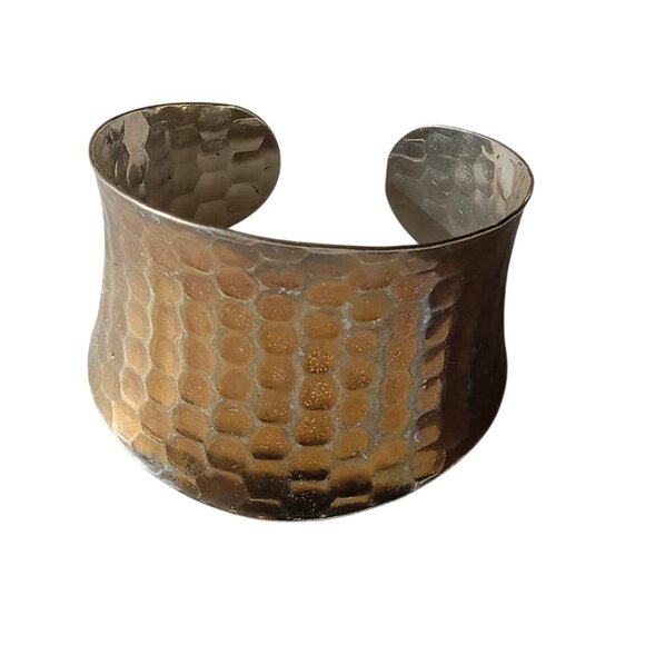 Vintage Gold Tone Bangle Bracelet Cuff Bracelet - Picture 9 of 14